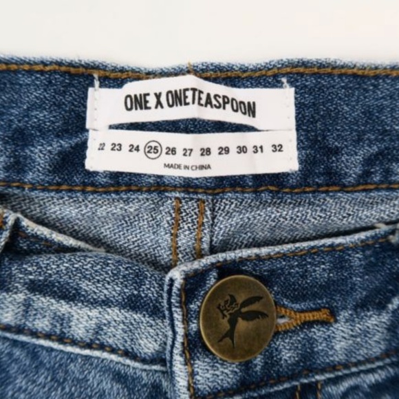 One Teaspoon Awesome Baggies Destroyed Jeans 25 - Picture 6 of 6